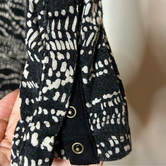 Anthropologie Maeve Black White Print Turtleneck Dress - Picture 4 of 8